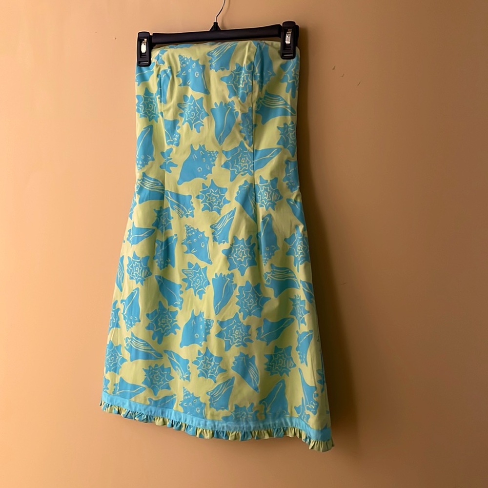 Lilly Pulitzer strapless cotton dress size 2